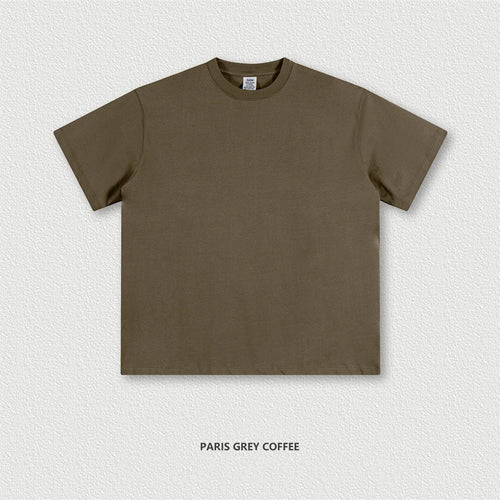 Obsidian Phoenix Unisex Luxury Heavyweight T-Shirt - 345gsm Solid Loose-Fit 100% Cotton Basic Tee