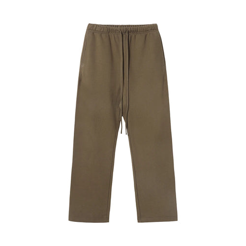 Obsidian Phoenix Unisex Luxury Loose Straight Pants - 365gsm Solid Drawstring Trousers