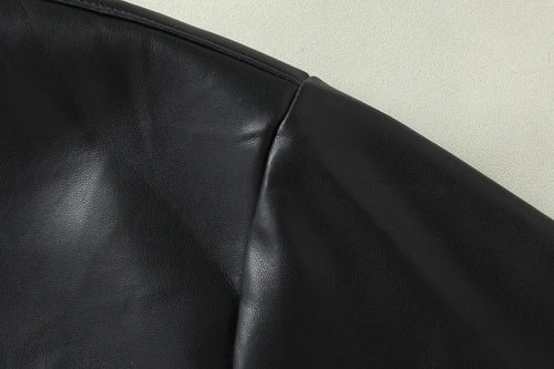 Obsidian Phoenix Luxury Business Casual Leather Jacket - High-End Loose-Fit Men’s Leather Coat in Sizes Up to 8XL