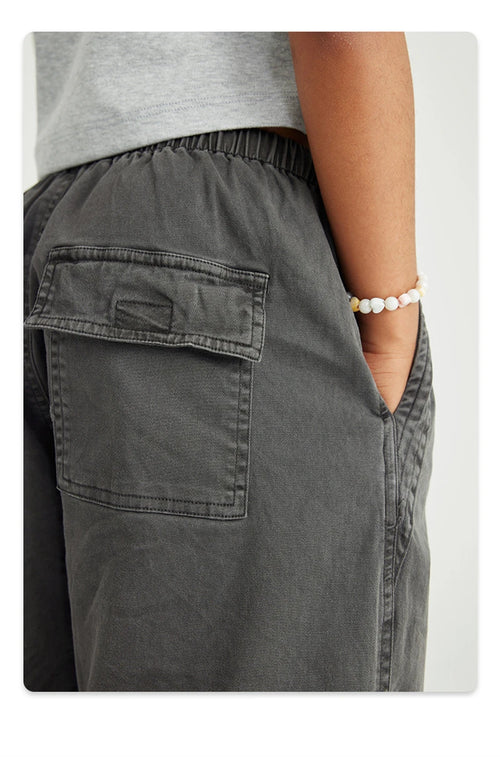 Obsidian Phoenix Luxury Double Knee Cotton Pants - Boys and Girls American Retro Loose Fit Adjustable Carpenter Pants (240gsm)