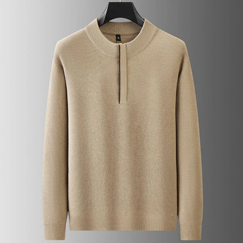 Obsidian Phoenix Luxury Zipper Collar Sweater
