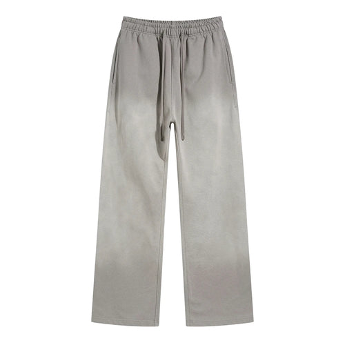 Obsidian Phoenix Luxury Retro Washed Heavyweight Pants - 450gsm Knitted Straight-Leg Unisex Sports Trousers