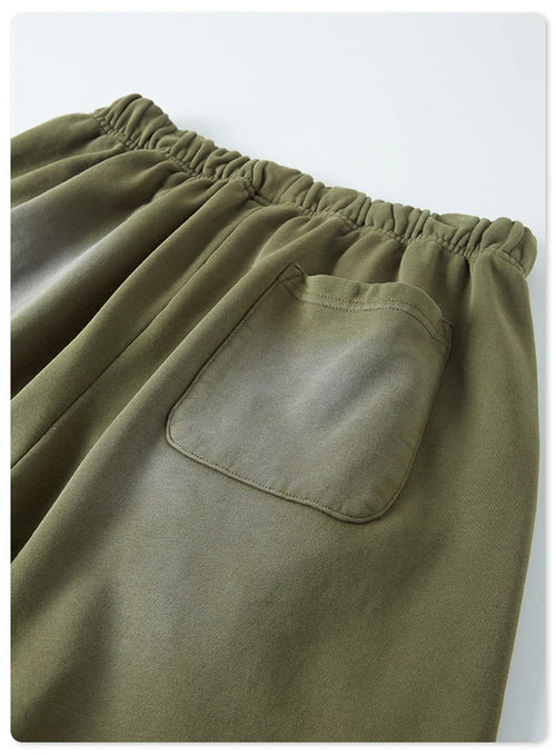 Obsidian Phoenix Unisex Luxury Solid Cotton Shorts - High Street Side-Slit Knee-Length Pants