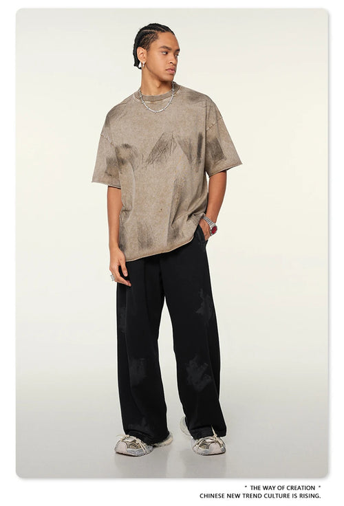 Obsidian Phoenix Unisex Luxury Paint Washed T-Shirt - 310gsm Vintage High Street Cotton Tee