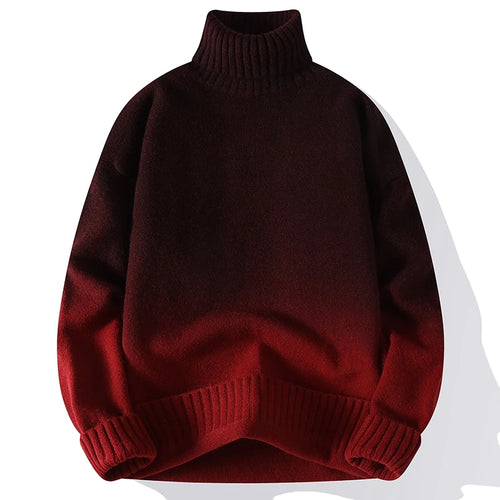 Obsidian Phoenix Luxury Cashmere Sweater - High-End Korean Style Turtleneck Men’s Christmas Jumper