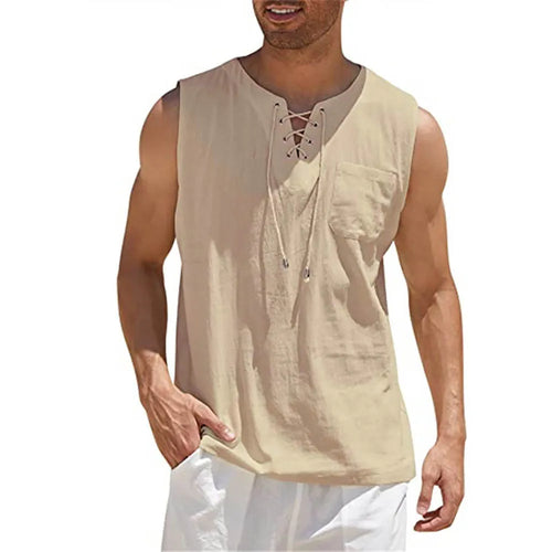 Obsidian Phoenix Men's Luxury Cotton Linen Vest