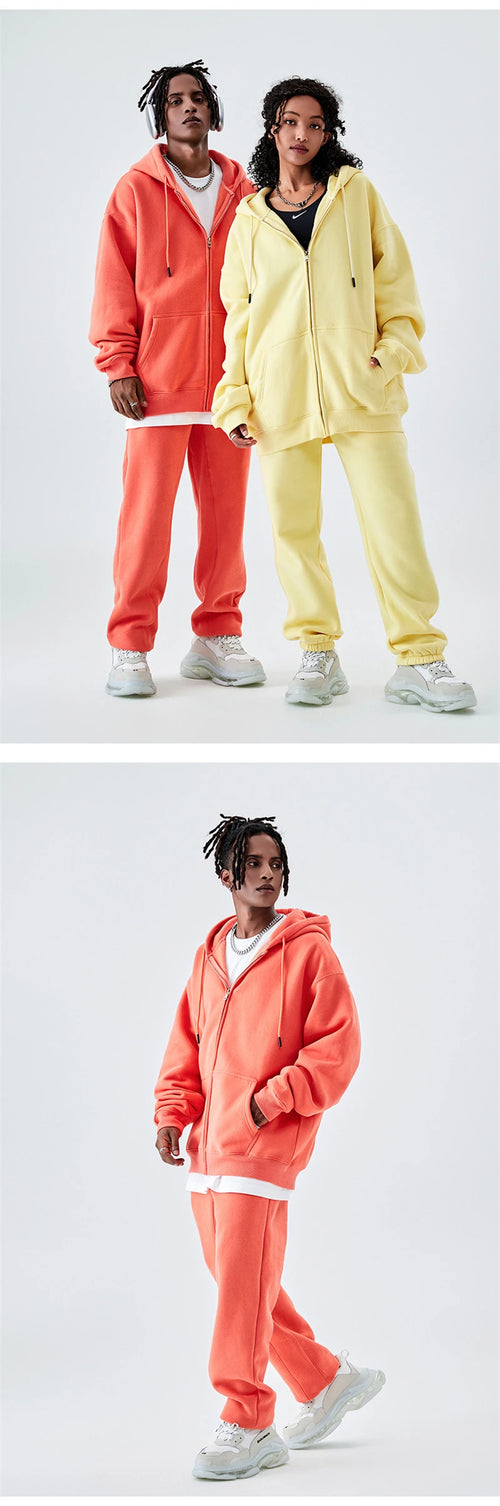 Obsidian Phoenix Luxury 350gsm Fleece Sweatpants - Unisex Casual Loose-Fit Warm Joggers in 18 Colors