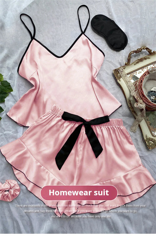 Obsidian Phoenix Women's Luxury Satin Pajama Set