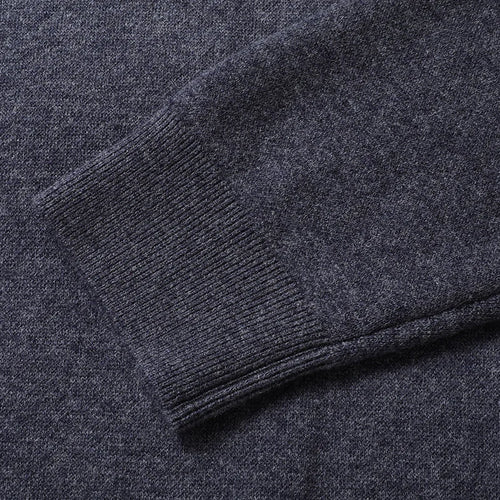 Obsidian Phoenix Luxury 100% Wool V-Neck Sweater - High-End Soft Warm Long Sleeve Pullover for Men in Sizes Up to 8XL