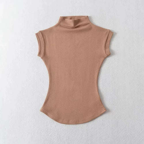 Obsidian Phoenix Women's Luxury Sleeveless Turtleneck Top