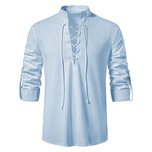 Celestial Comfort New Cotton Linen Long Sleeve Shirt - Celestial Comfort Clothing