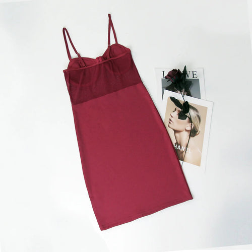 Obsidian Phoenix Women's Luxury Mesh See-Through Party Dress