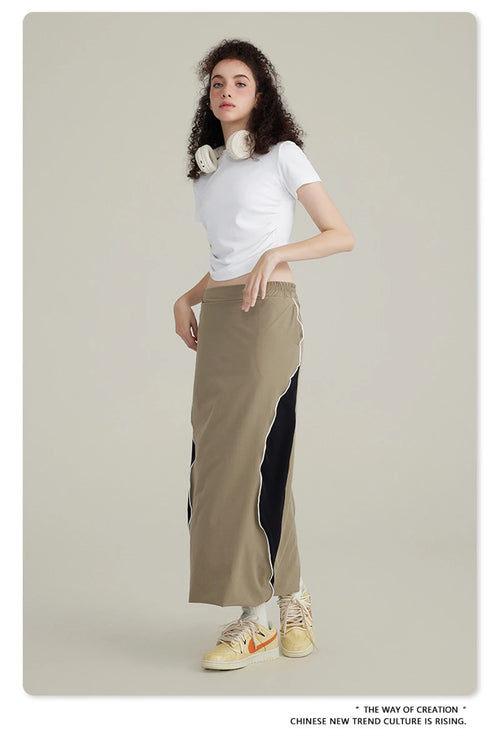 Obsidian Phoenix Women's Luxury Skinny T-Shirt - 220gsm Y2K Pleated Waist Short-Sleeve Tee