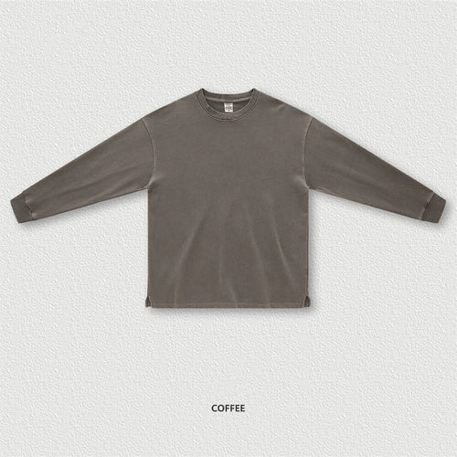 Obsidian Phoenix Unisex Luxury Heavyweight Cotton T-Shirt - 460gsm American Retro Oversized Long-Sleeve Tee