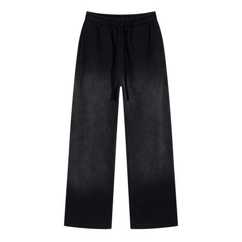 Obsidian Phoenix Luxury Retro Washed Heavyweight Pants - 450gsm Knitted Straight-Leg Unisex Sports Trousers