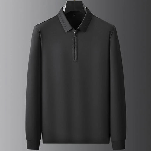 Obsidian Phoenix Luxury Zipper Polo Shirt