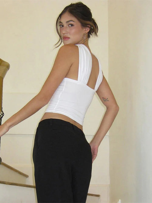 Celestial Comfort Strapless White Crop Top - Celestial Comfort Clothing