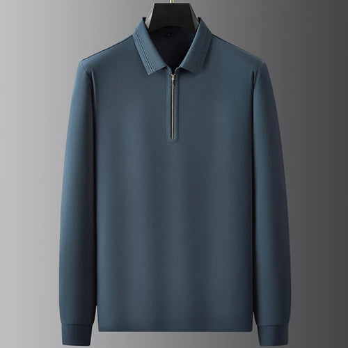 Obsidian Phoenix Luxury Zipper Polo Shirt