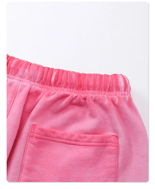 Obsidian Phoenix Unisex Luxury Batik Washed Shorts - 430gsm Heavyweight Loose-Fit 100% Cotton Pants