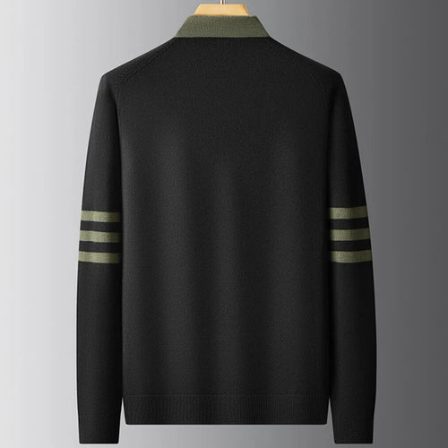 Obsidian Phoenix Luxury Wool Lapel Sweater