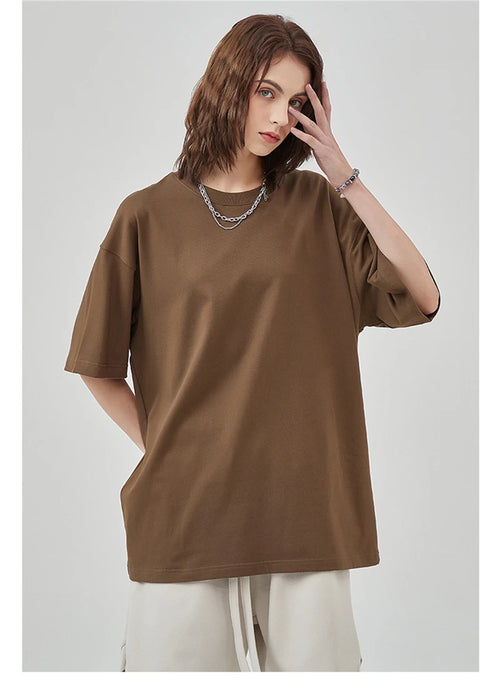 Obsidian Phoenix Unisex Luxury Cotton T-Shirt - 275gsm High Street Oversized No-Shrink Solid Tee