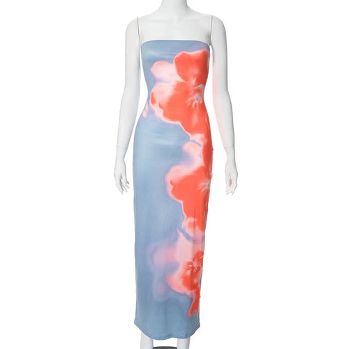 Obsidian Phoenix Women's Luxury Strapless Tube Maxi Dress