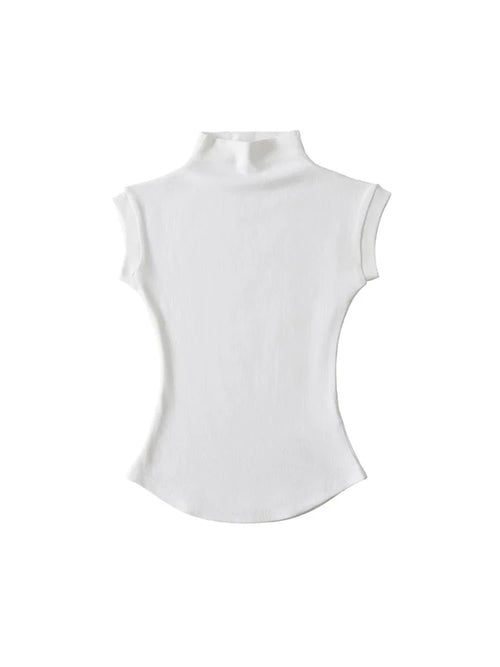 Obsidian Phoenix Women's Luxury Sleeveless Turtleneck Top