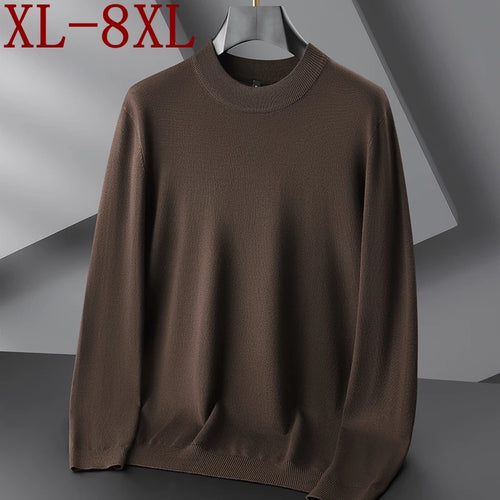 Obsidian Phoenix Luxury Cashmere Sweater - High-End Soft Warm Business Casual Pullover for Men in Sizes Up to 8XL