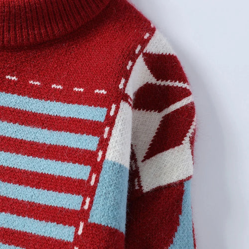 Obsidian Phoenix Luxury Cashmere Sweater - High-End Hip Hop Printed Men’s Christmas Jumper Pullover