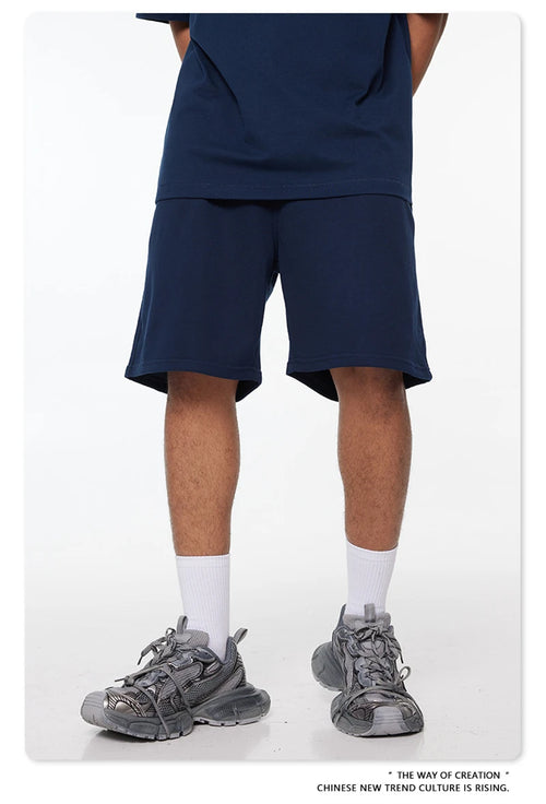 Obsidian Phoenix Unisex Luxury Quick-Dry Shorts - 280gsm Loose-Fit Breathable Solid Shorts
