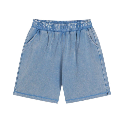 Obsidian Phoenix Unisex Luxury Batik Washed Shorts - 400gsm High Street Knee-Length Cotton Shorts