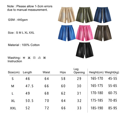 Obsidian Phoenix Unisex Luxury Solid Cotton Shorts - High Street Side-Slit Knee-Length Pants