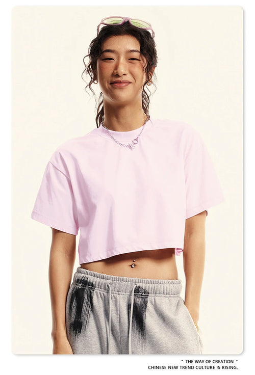 Obsidian Phoenix Luxury Women's Washed Crop T-Shirt