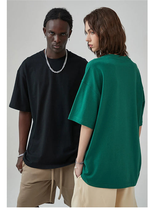Obsidian Phoenix Unisex Luxury Cotton T-Shirt - 275gsm High Street Oversized No-Shrink Solid Tee