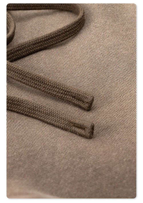 Obsidian Phoenix Unisex Luxury Washed Fleece Pants - 332gsm Retro High Street Warm Oversized Straight-Leg Trousers