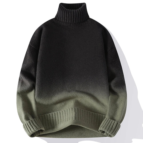 Obsidian Phoenix Luxury Cashmere Sweater - High-End Korean Style Turtleneck Men’s Christmas Jumper