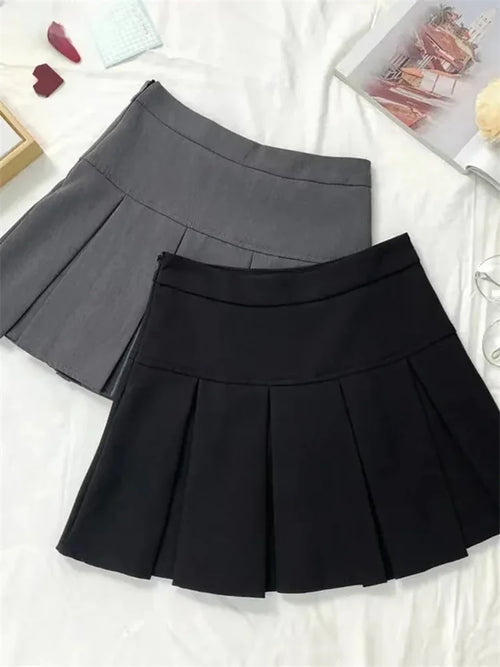 Celestial Comfort Vintage Gray Pleated Mini Skirt - Celestial Comfort Clothing