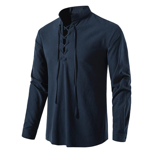 Celestial Comfort New Cotton Linen Long Sleeve Shirt - Celestial Comfort Clothing