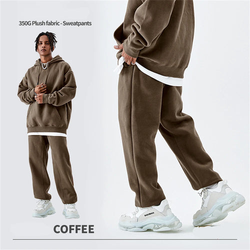 Obsidian Phoenix Luxury 350gsm Fleece Sweatpants - Unisex Casual Loose-Fit Warm Joggers in 18 Colors