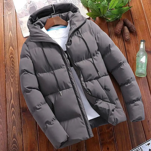 Obsidian Phoenix Men's Luxury Hooded Puffer Jacket