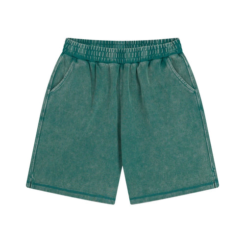 Obsidian Phoenix Unisex Luxury Batik Washed Shorts - 400gsm High Street Knee-Length Cotton Shorts