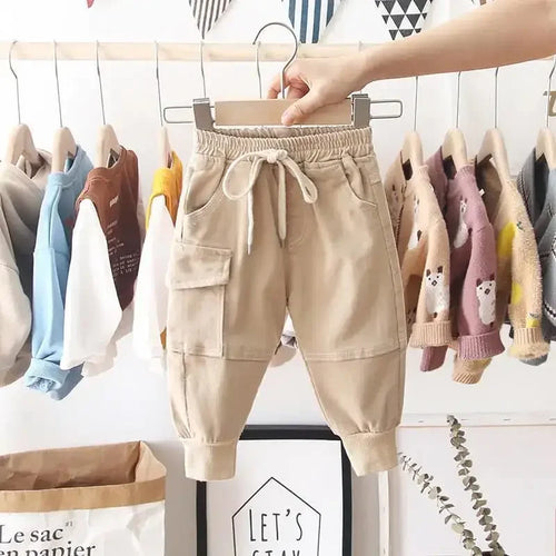 Celestial Comfort New Cotton Enfant Garcon Cargo Pants - Celestial Comfort Clothing