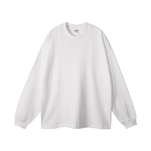 Obsidian Phoenix Unisex Luxury Heavyweight Cotton T-Shirt - 305gsm Loose-Fit Long Sleeve Solid Tee