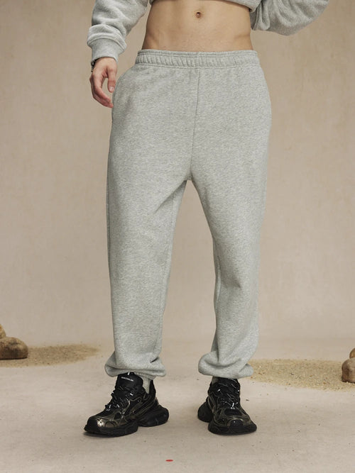 Obsidian Phoenix Unisex Luxury Solid Fleece Sweatpants - 400gsm Basic Loose-Fit Warm Joggers