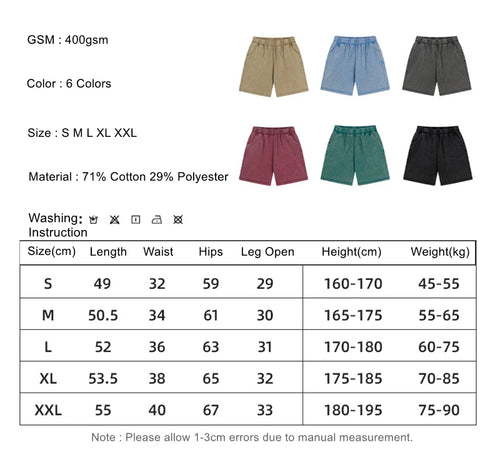 Obsidian Phoenix Unisex Luxury Batik Washed Shorts - 400gsm High Street Knee-Length Cotton Shorts