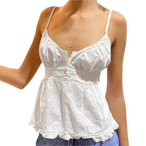 Celestial Comfort Retro Kawaii Ruffle Crop Top - Celestial Comfort Clothing