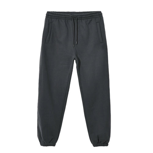 Obsidian Phoenix Unisex Luxury Fleece Sweatpants - 360gsm Loose-Fit Knitted Solid Tracksuit Pants