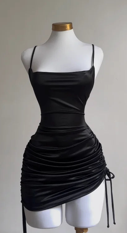 Obsidian Phoenix Women's Luxury Halter Lace-Up Dress