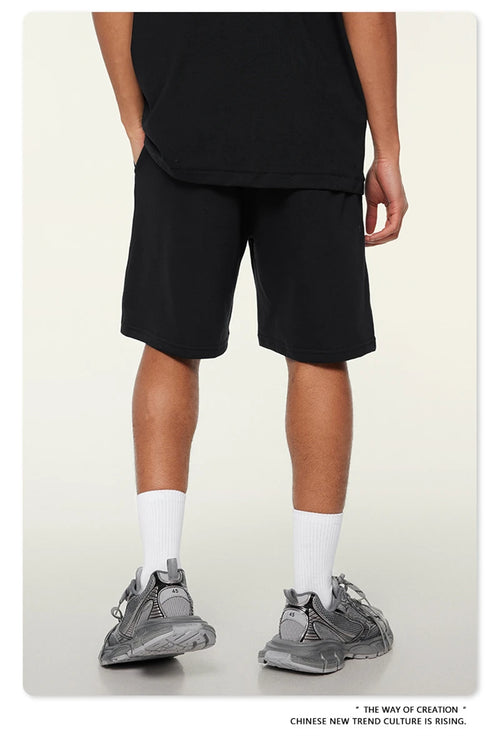 Obsidian Phoenix Unisex Luxury Quick-Dry Shorts - 280gsm Loose-Fit Breathable Solid Shorts