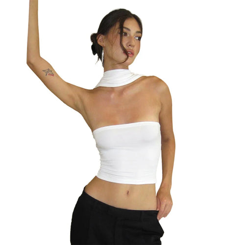 Celestial Comfort Strapless White Crop Top - Celestial Comfort Clothing